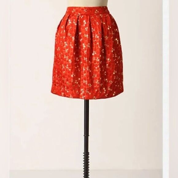 Anthropologie Lauren Moffat Metallic Brocade Bubble Skirt - Picture 1 of 6